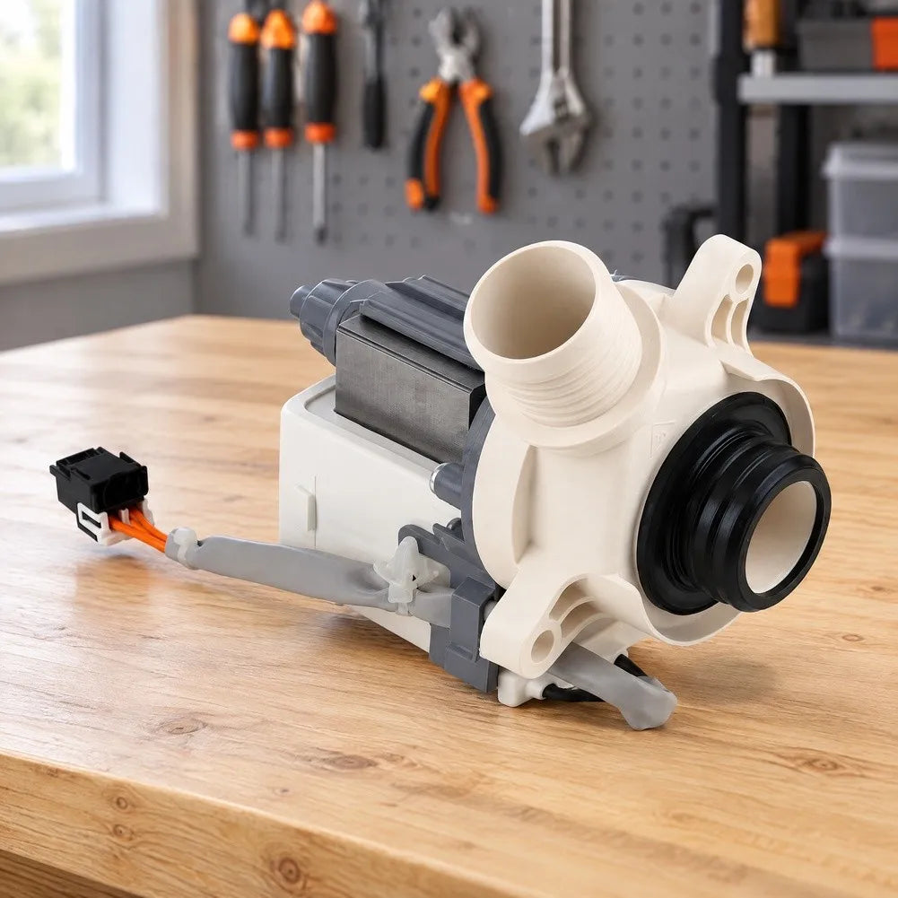 WH23X28418 Washing Machine Drain Pump Compatible with GE Washer GTW335ASN1WW 290D1201G003 Replacement Part White Plastic Leak Free