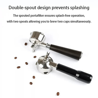 51mm 3-Ear Bottomed Portafilter for Donlim/Homix/Gypas//Sachi Espresso Machines, 304 Stainless Steel Coffee Handle with Basket
