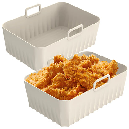 Reusable Silicone Air Fryer Basket Liner Non-Stick Heatproof Air Frying Pan Oven Baking Tray Kitchen Air Fryer Silicone Liner