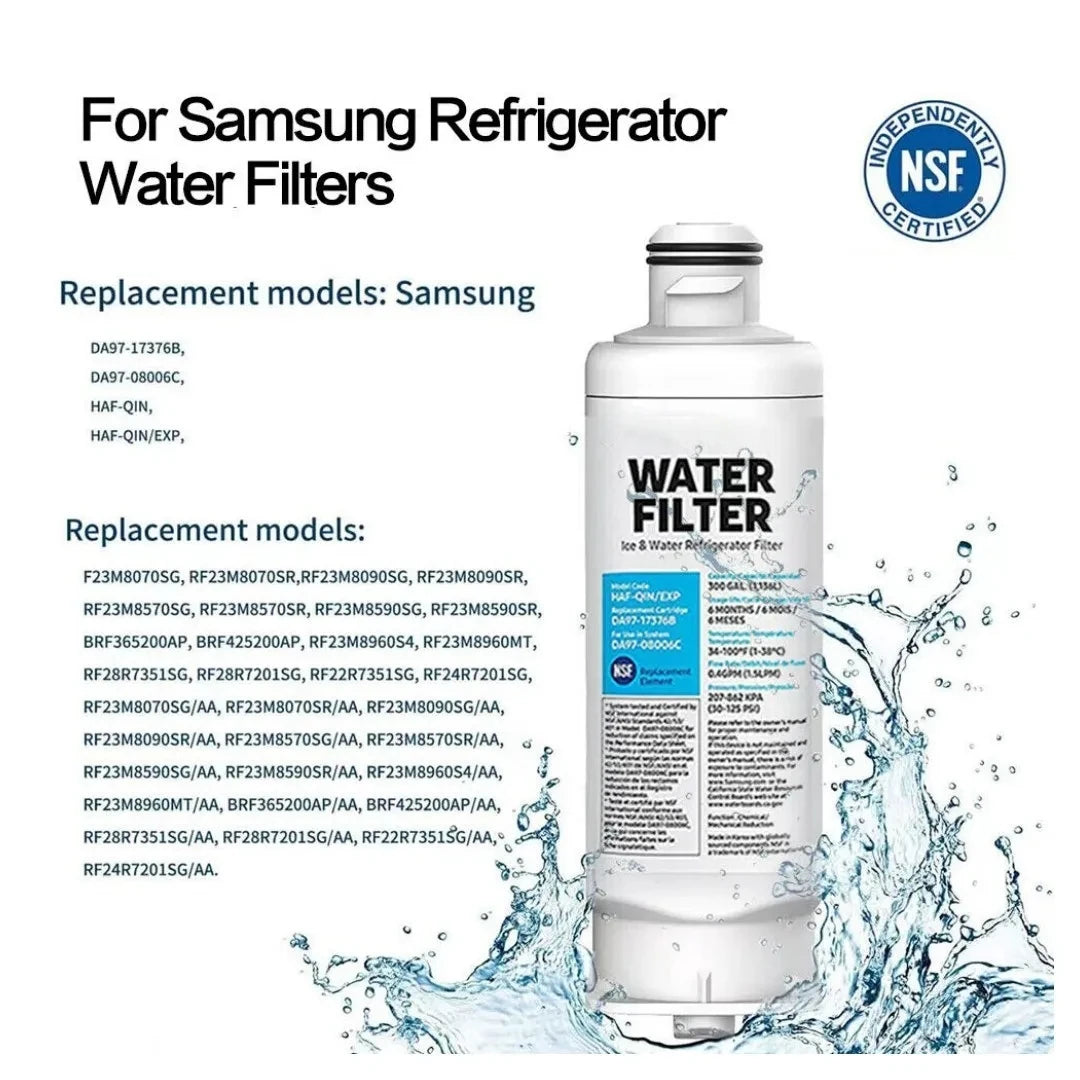 Replacement Refrigerator Water Filter Compatible with Samsung DA97-17376B / RF28R7351SG / DA97-08006C / RF23M8070SR / WS645A