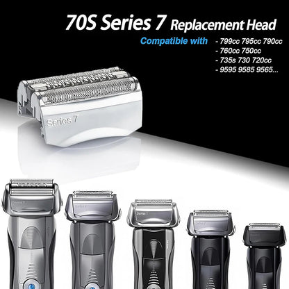 70S Replacement Shaver Foil & Cutters Compatible with Braun Series 7