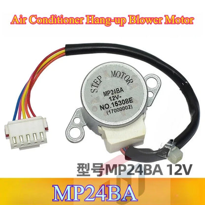 MP24BA Air Conditioning Parts Swing Motor Micro Stepper Motor 12V DC 4-Phase 5-Wire Flat Shaft Line Length 15CM/19CM/41CM
