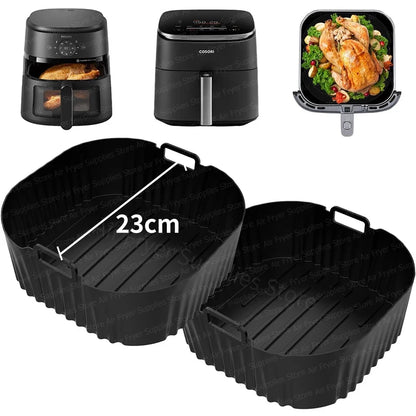 Air Fryer Mold for Philips Series 2000 NA230/00 COSORI 5.5L/6L/6.2L Square Reusable Silicone Airfryer Liners Baking Accessories
