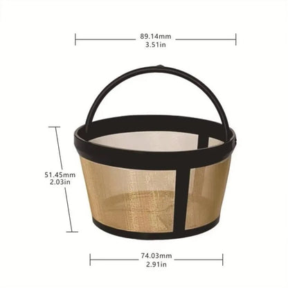 Reusable Coffee Filter Basket Mesh Nylon Stainless Steel Tea Coffee Filter Screen with Handle Coffee Machine Filter