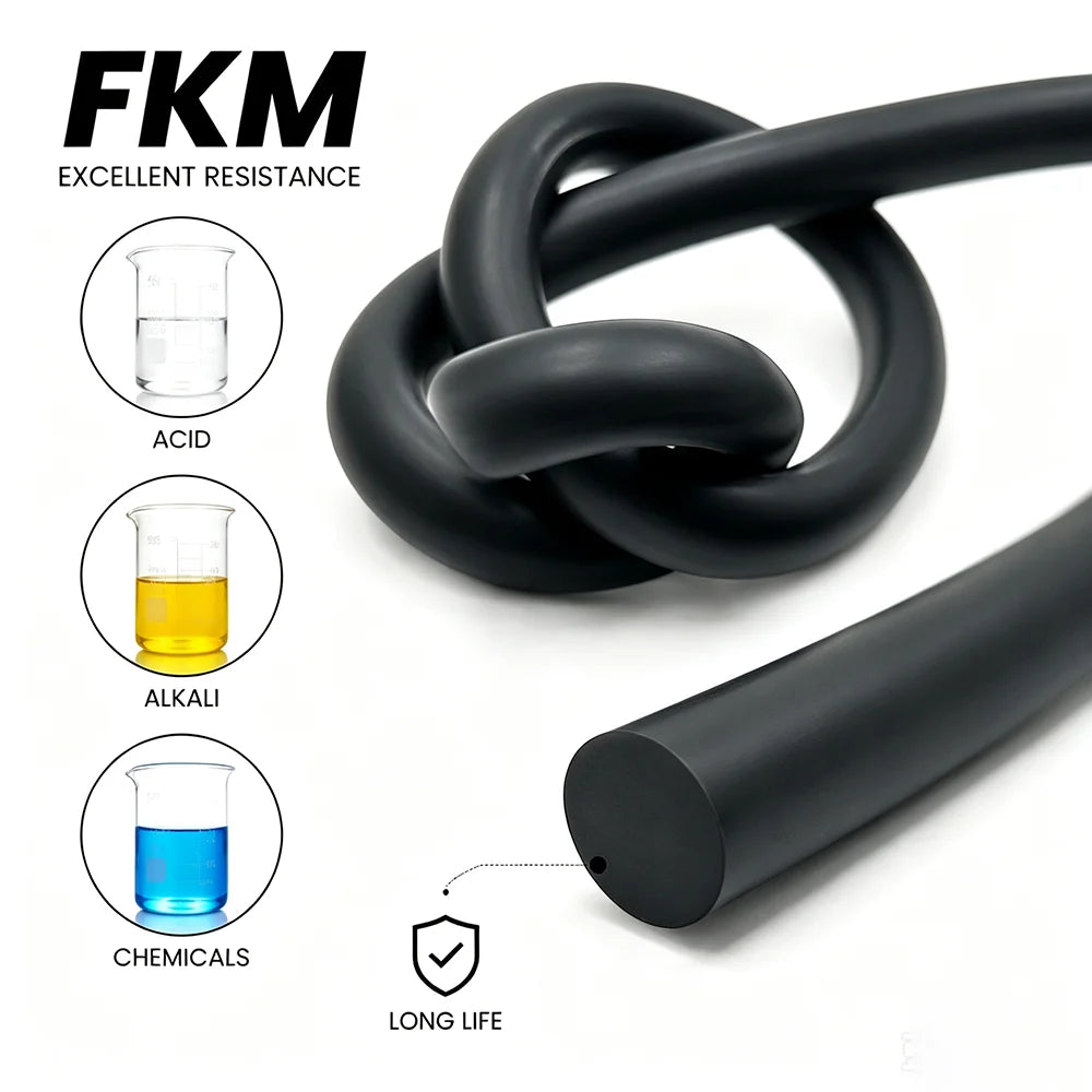 10/5/2M Black FKM Sealing Strip Diameter 1.5~10mm / sealing strip for hydraulic equipment