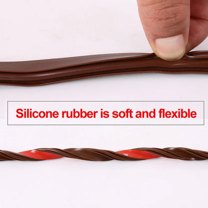 6meter Silicone Rubber Sealing Strip Crash 10x6/8/10/12/15mm Soundproof Door Thong Strip Security Door/ Window Sealed Slot Type