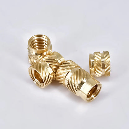 1/4 2-56 4-40 6-32 8-32 10-32 Hot Melt Heat Brass Copper Insert Nut Inch Size Nutsert Threaded Nuts Inserts Insertnut Embedded