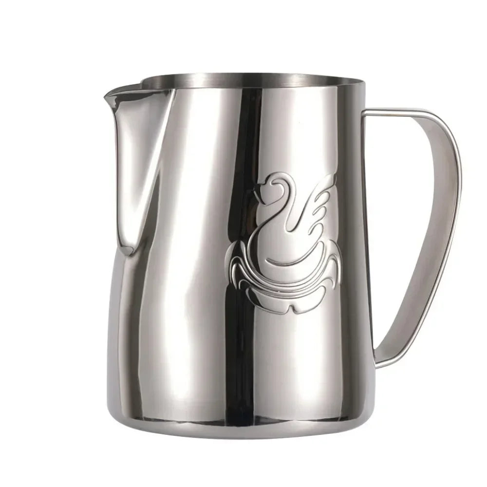 1Pc 600ml Milk Jug Steaming Frothing Pitcher Stainless Steel Non-Stick Pull Flower Cup for Coffee Cappuccino Latte