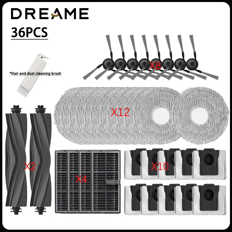 For MOVA P70 Pro Ultra Robot Vacuum Cleaner Accessories:Main Side Brush Mop Cloth Filter Dust Bag Parts Spare.