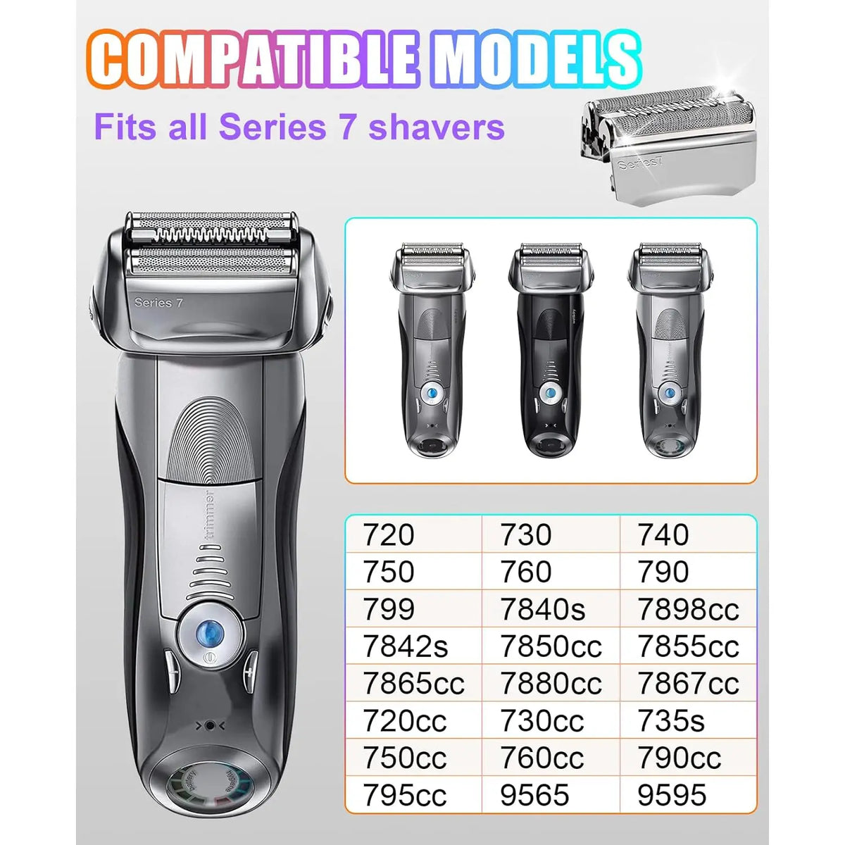 70B / 70S Replacement Shaver Heads Compatible with Braun Series 7
