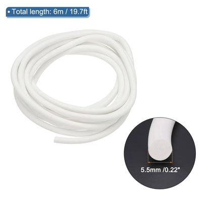3/6Meters High Density Solid Sponge Rubber Backer Rod Silicone Foam Seal Strip Weather Stripping Cord for Sealing Gap Insulation