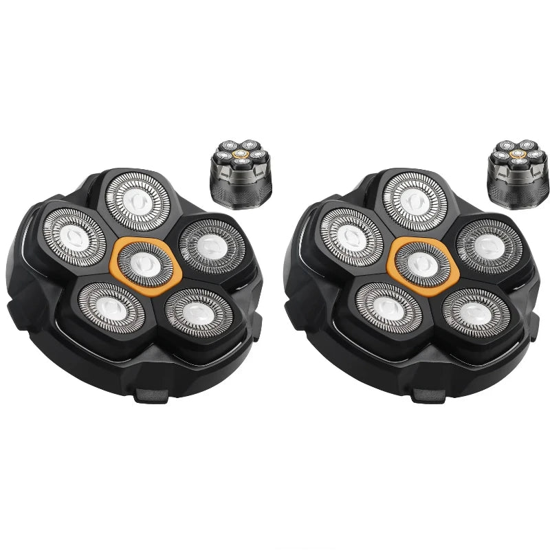Magnetic 6 Blade Head Shaver Replacement Heads Compatible with Wyklaus Redbreak Detona DOAO Head Shaver