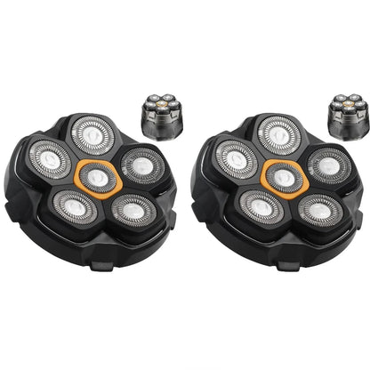 Magnetic 6 Blade Head Shaver Replacement Heads Compatible with Wyklaus Redbreak Detona DOAO Head Shaver