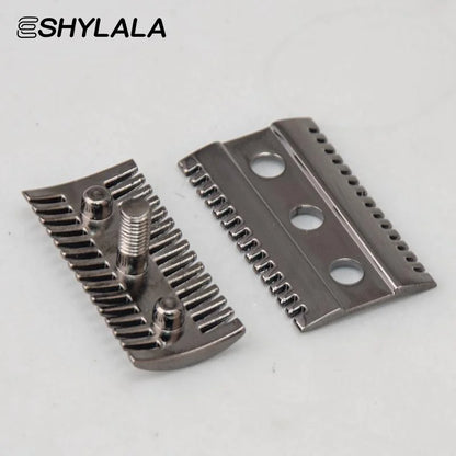 Razor Stainless Steel Top Aggressive Chrome Color Double-edged Mens Slant Safety Razor Head Replacement Accessory