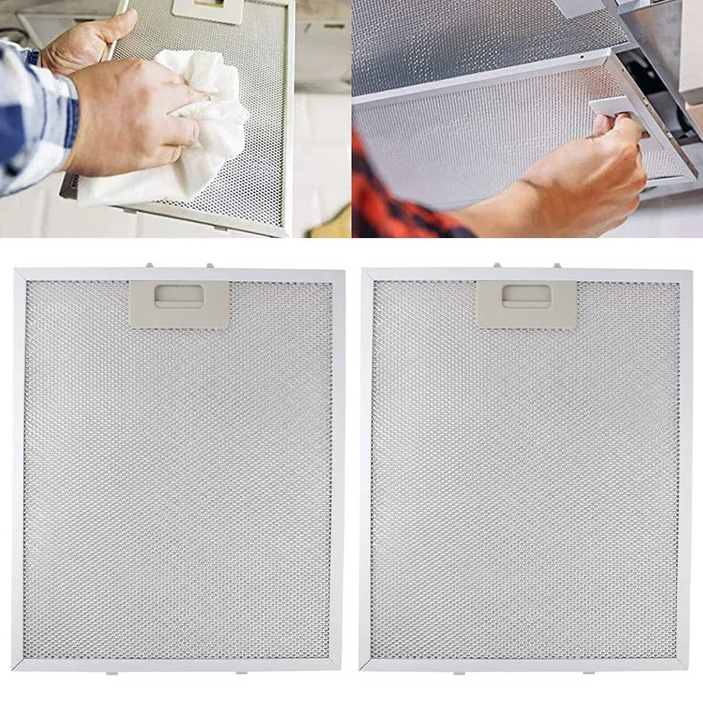 2PCS Cooker Hood Filter Mesh Range Hoods Vent Filters 318 X 258mm Extractor Fan Cooker Hood Filters Metal Mesh Extractor Filters