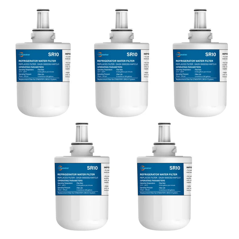 Replacement Refrigerator Water Filter Compatible with Samsung DA29 / 00003G / DA29-00003B / DA29-00003A / HAFCU1 — 1-6 Pack