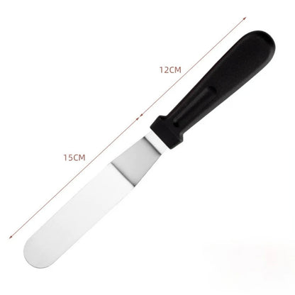 Icing Spatula Angled Stainless Steel Palette Knife Curved Offset Blade Professional Frost Cream Spatula for Cake Pastry Baking