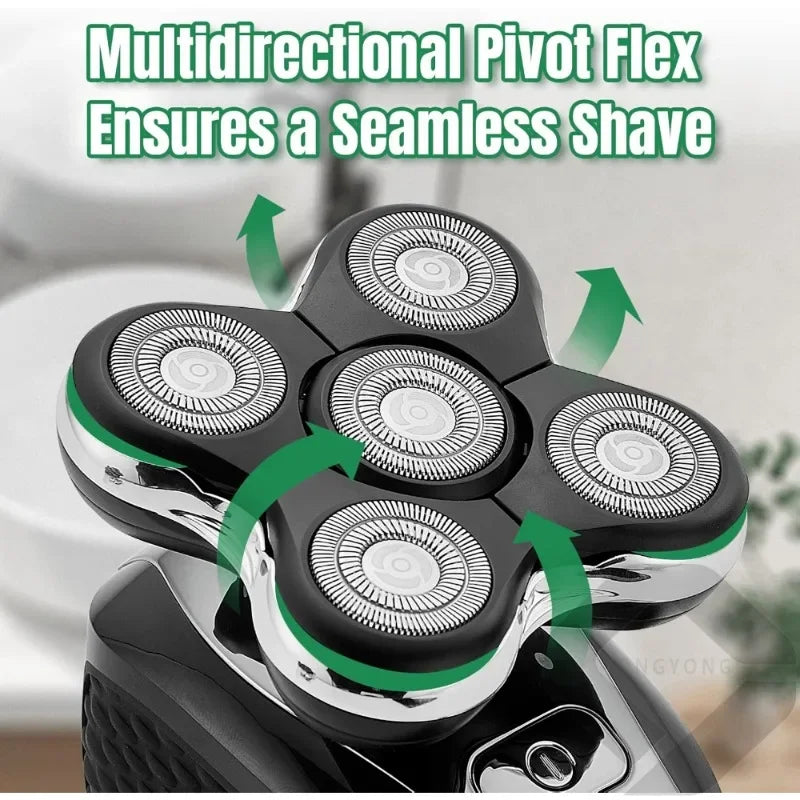 Men'S Multi-Function Washable Rotary Barber Shaver Razor 5D Remington RX5/XR7000/XR1500 Head Blade Smart Razor Accessories