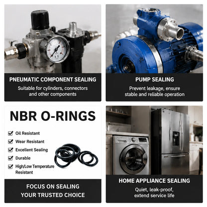20Pcs NBR Nitrile Rubber O-ring CS 1.8mm ID 1.8mm~60mm Seal Ring Automotive Hydraulic Valve Pipeline