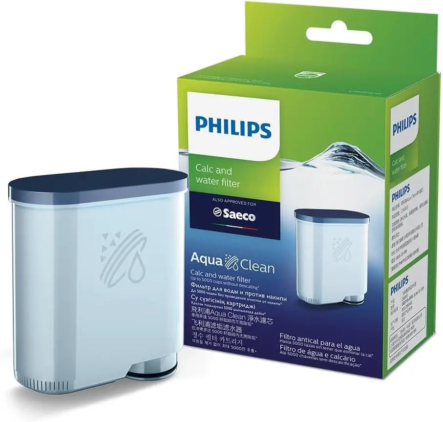 Compatible with Philips AquaClean CA6903/10 Water Filter 5000 Cups No Descaling Ion-Exchange Micro-Porous Click&Go for Saeco/Philips
