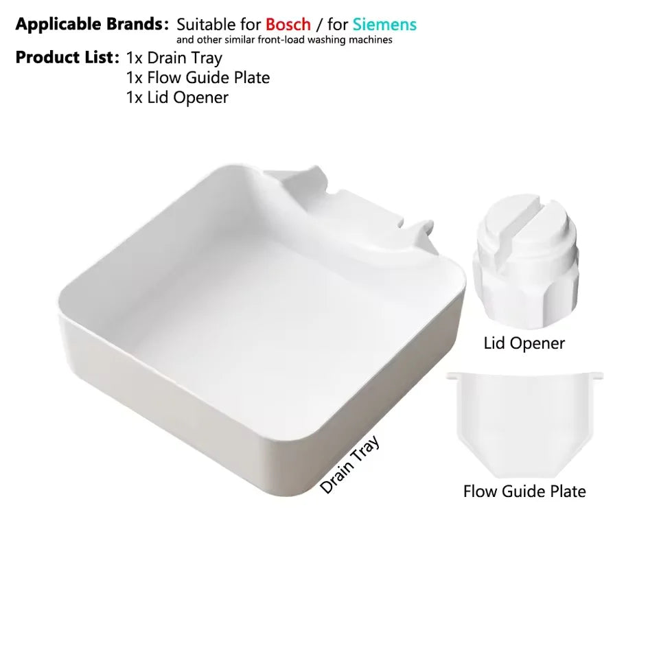 Washing Machine Drain Tray Suit Effectively Prevent Ground Overflow Water Collector Drainage Pump Lint Filter Cleaning Tray