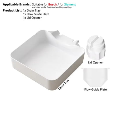 Washing Machine Drain Tray Suit Effectively Prevent Ground Overflow Water Collector Drainage Pump Lint Filter Cleaning Tray