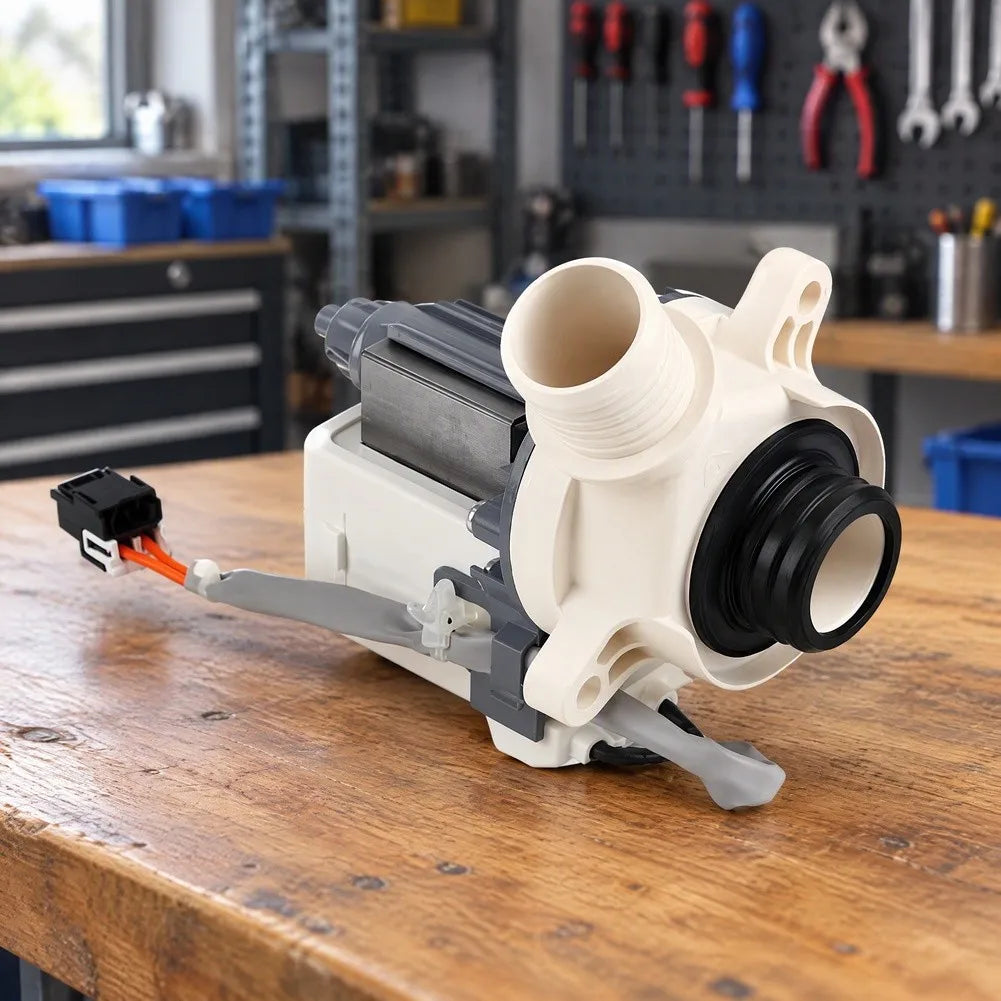 WH23X28418 Washing Machine Drain Pump Compatible with GE Washer GTW335ASN1WW 290D1201G003 Replacement Part White Plastic Leak Free