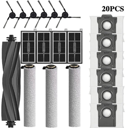 For MOVA S70 Roller/S70 Ultra Roller/S70 Pro Roller Robot Vacuum Dust Bags Mop Main Side Brushes Cloths HEPA Filters Spare Parts