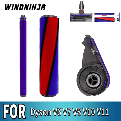 Soft Velvet Roller Brush For Dyson V6 V7 V8 V10 V11 Vacuum Brush Bar Side Cover Accessories Carpet Brush Bar Part