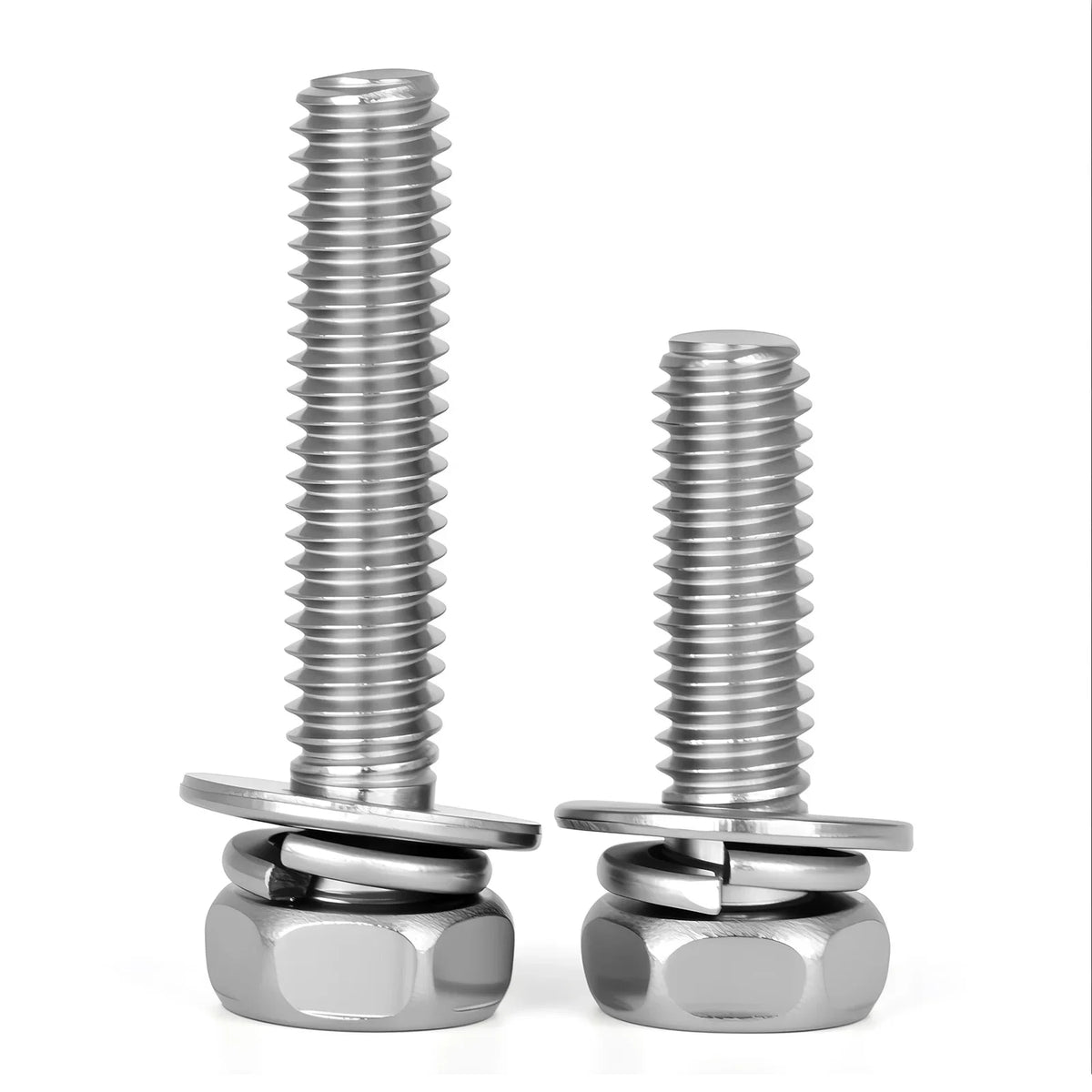 M3 M4 M5 M6 M8 M10 Cross Recessed Hex Head with Washer Sem Screw Stainless Steel Metric Three Combination Thread 3-20 Pcs
