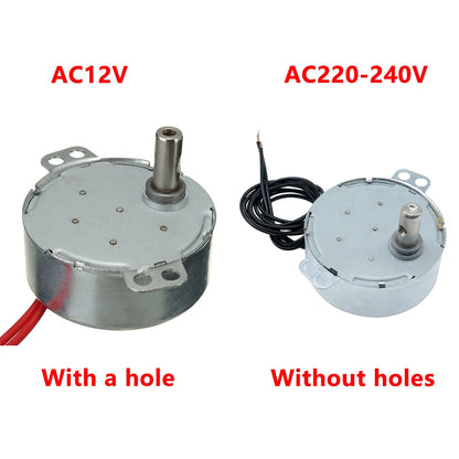 Stable Synchronous Motor 5-6 R/min Pro TYC-50 AC 220V 12V 50/60Hz Torque 4KGF.CM 4W CW/CCW Microwave Turntable for Electric Fan