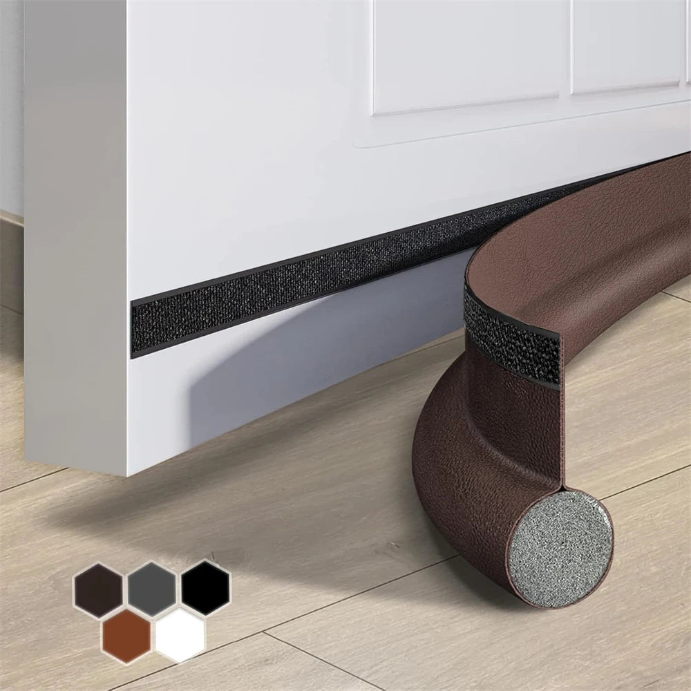 1-4pcs Flexible Door Seal Strip Soundproof Windproof Cuttable Anti-cold Washable Door Gap Weatherstrip Self Adhesive Strip