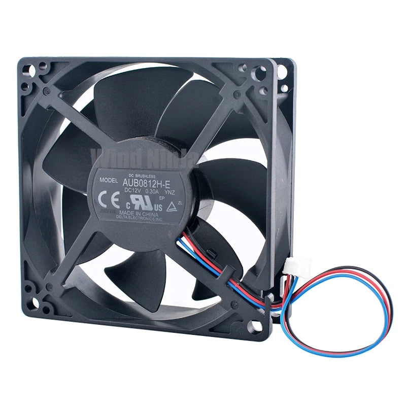 AUB0812H-E 8cm 80mm Fan 80x80x25mm DC12V 0.30A Axial Flow Fan Cooling Fan for Projectors