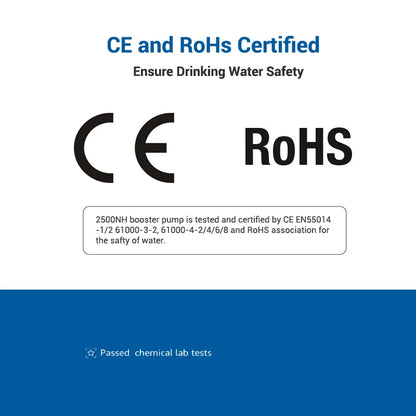 Coronwater RO 24V 50gpd Water Booster Pump 2500NH Increase Reverse Osmosis Water System Pressure