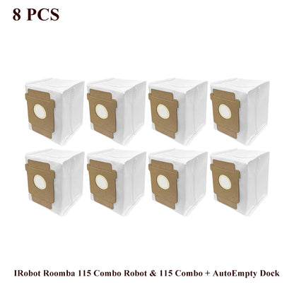 Compatible with IRobot Roomba 115 Combo/115 Combo+ Vacuum Cleaner Part Main Roller Brush Side Brush Filter Mop Pad Dust Bag Accessories
