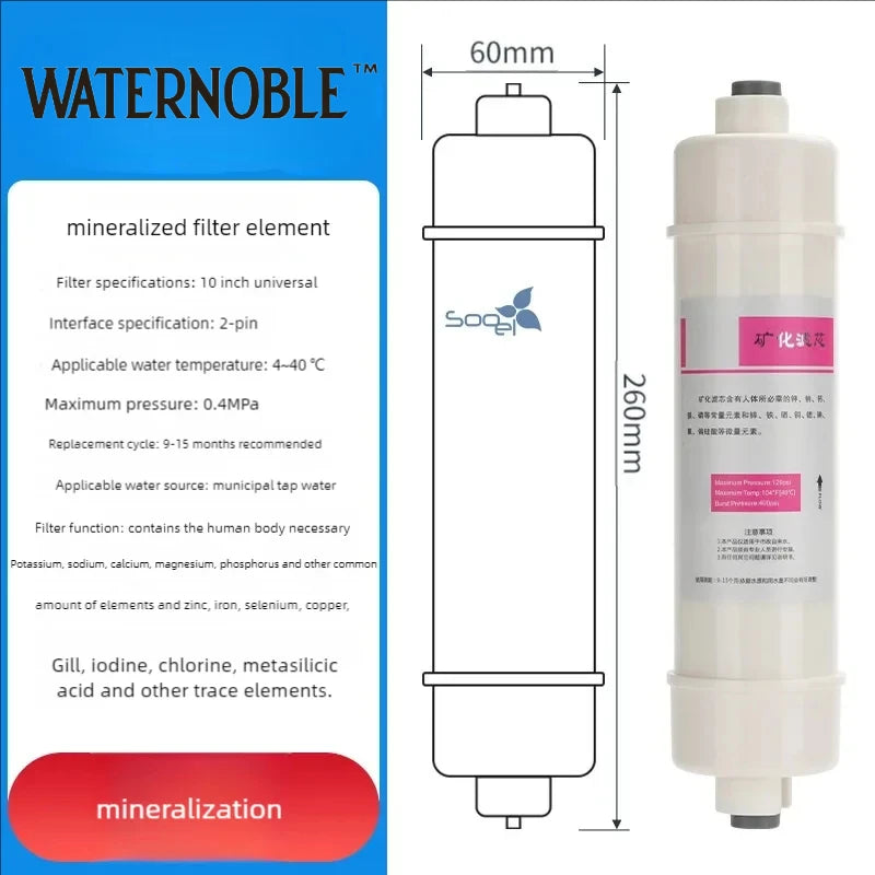 10" Quick-Connect Carbon Inline Water Filter 1/4" Refrigerator Ice Maker Home RO System Post-Carbon Filter Replacement Cartridge