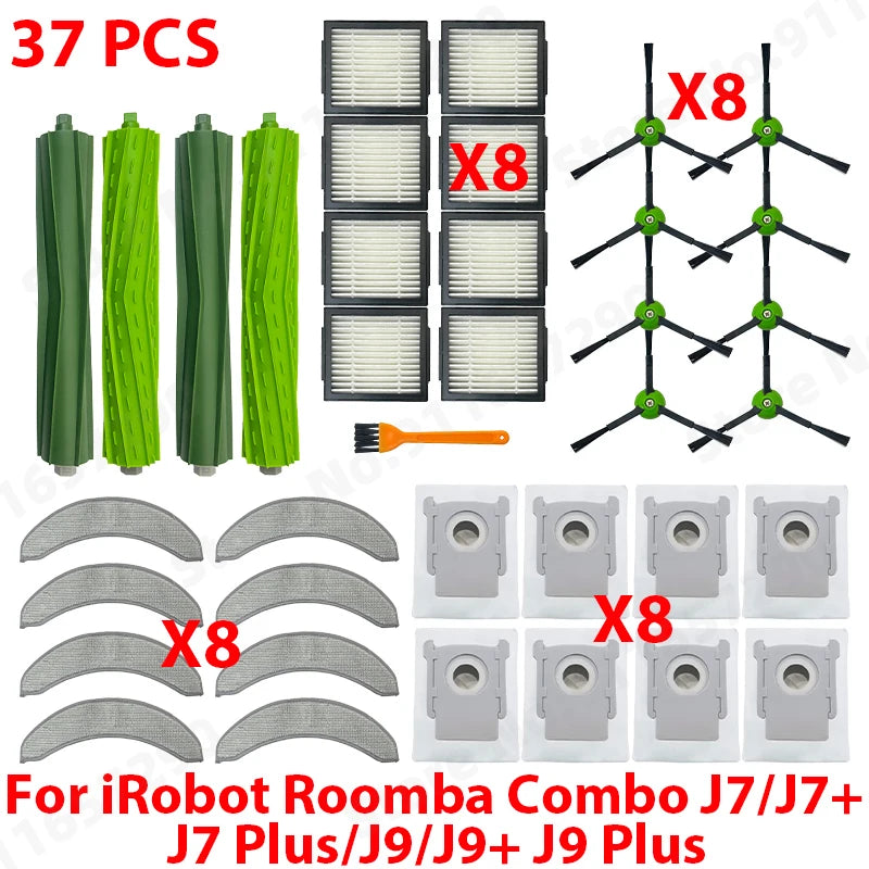 Main Side Brush Roller Mop Filters Dust Bag Spare Parts For IRobot Roomba Combo J7/J7+ J7 Plus/J9/J9+ J9 Plus Accessories