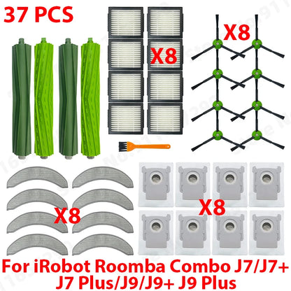 Main Side Brush Roller Mop Filters Dust Bag Spare Parts For IRobot Roomba Combo J7/J7+ J7 Plus/J9/J9+ J9 Plus Accessories