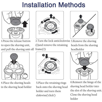 RQ11 Replacement Shaver Head - Upgraded for Phillips Norelco Senso-Touch 2D 1100 Series (1150x/1160x/1170x/1180x)