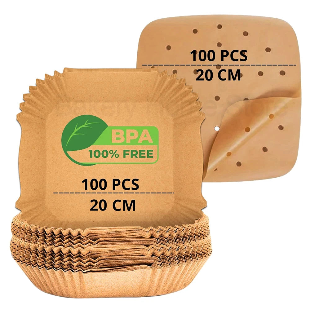 Disposable Air Fryer Baking Parchment Liners Perforated Parchment Paper for Cosori Ninja Air Fryer Accessories Steamer Oven