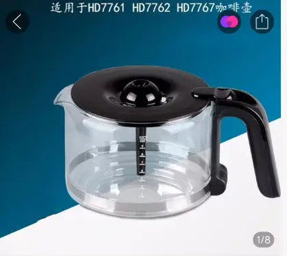 HD7767 Suit Compatible with Philips HD7767HD7761/HD7762 Household Drip Coffee Maker Household Cafe Pot Glass Coffee Machine Coffee Cup