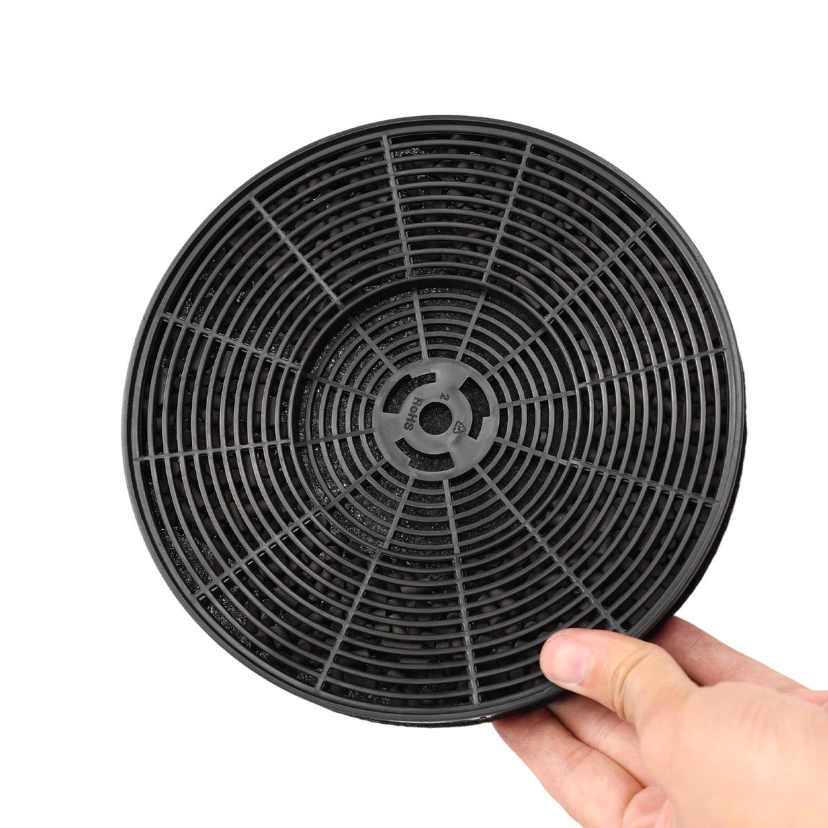2pcs Round Range Hood Activated Carbon Filter 175x15mm Black Mesh Kitchen Stove Hood Charcoal Filter Odor Absorption