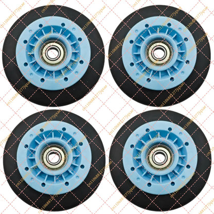 4-Pack 5304523152 / DC97-16782E Dryer Drum Roller - Replacement Wheels Compatible with Samsung LG with 80mm Belt