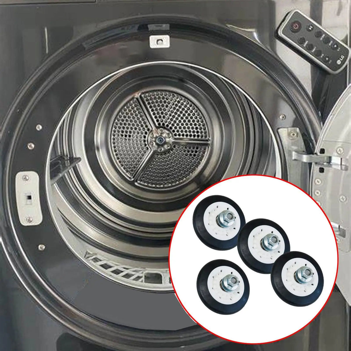 4Pcs Dryer Roller Replacement Kit AP6985402 4581el3001E Accessory Repair Kit