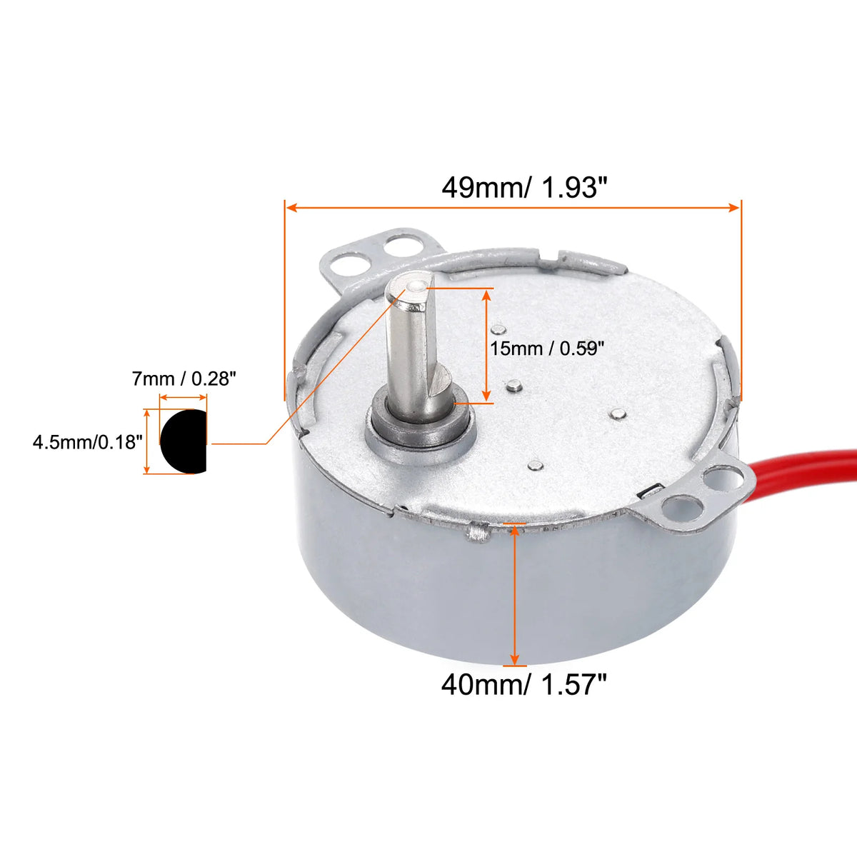 AC 12V 24V 50-60Hz Permanent Magnet Synchronous Motor 0.9RPM-70RPM CW 4W D Shaft AC Electric Motor for Microwave Oven Parts Fan