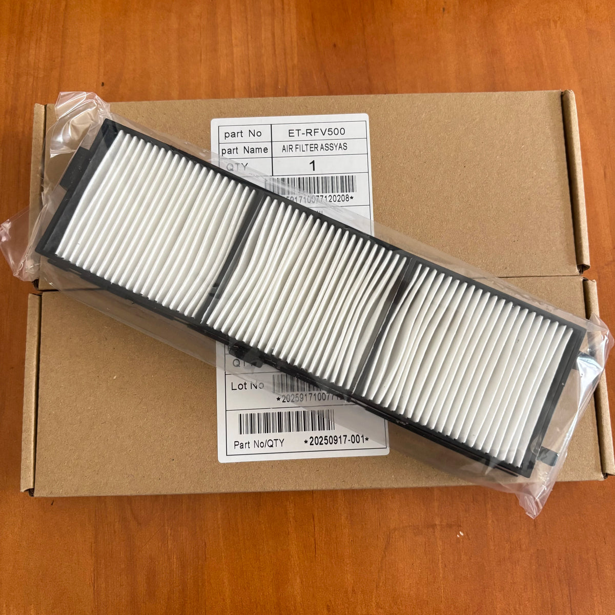 Replacement Projector Air Filter — ET-RFV500 / PT-BMZ60C / PT-BMX50C / PT-BMW50C / PT-BMZ40C — Model Options