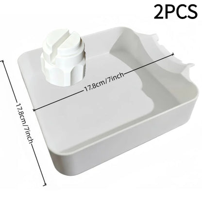 1Set Washing Machine Drain Tray, Water Collection Design, Prevents Floor Overflow During Filter Cleaning, Laundry Tool
