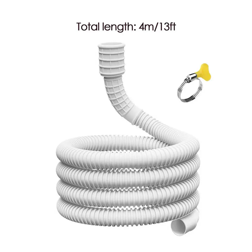 AC Drain Hose 16/25mm Inner Diameter Flexible Pipe Connector Clamp Dehumidifier Washing Machine Water Drainage