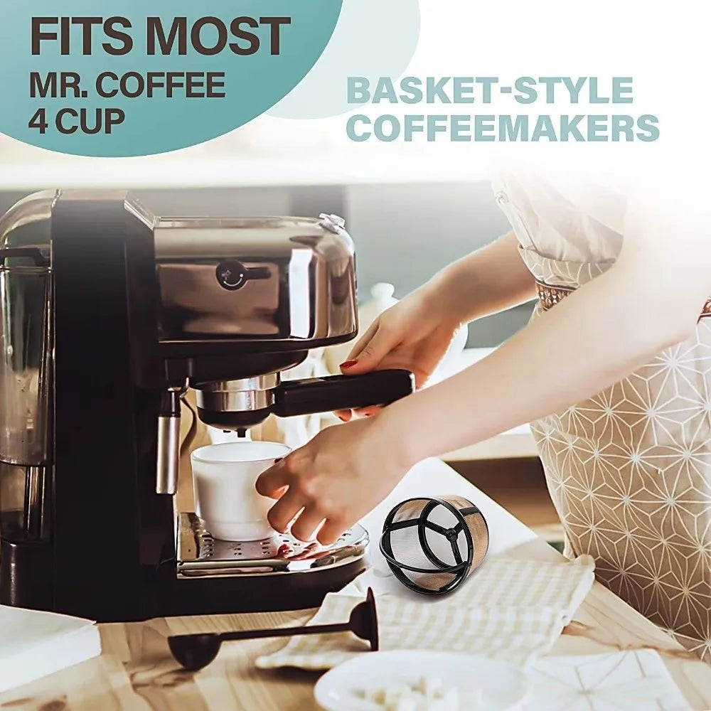 Reusable Coffee Filter Basket Mesh Nylon Stainless Steel Tea Coffee Filter Screen with Handle Coffee Machine Filter