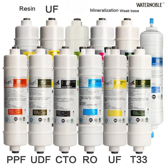 10" Quick-Connect Carbon Inline Water Filter 1/4" Refrigerator Ice Maker Home RO System Post-Carbon Filter Replacement Cartridge